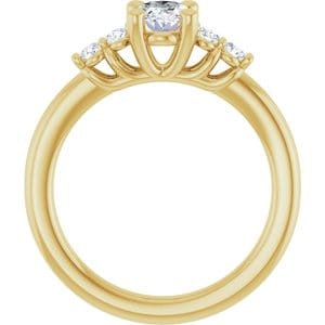 Rings 14K Yellow  7x5 mm Oval Engagement Ring Mounting