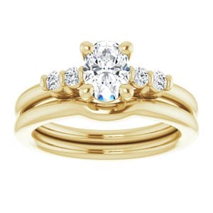 Rings 14K Yellow  7x5 mm Oval Engagement Ring Mounting