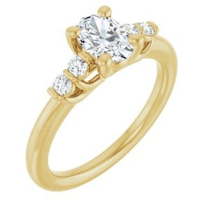 Rings 14K Yellow  7x5 mm Oval Engagement Ring Mounting