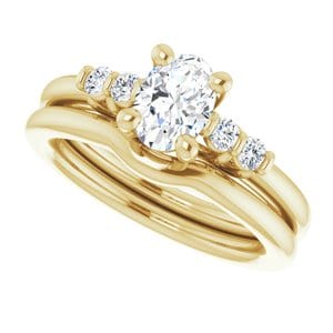 Rings 14K Yellow  7x5 mm Oval Engagement Ring Mounting
