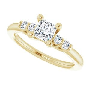 Rings 14K Yellow  4.5 mm Square Engagement Ring Mounting