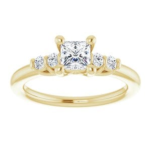 Rings 14K Yellow  4.5 mm Square Engagement Ring Mounting