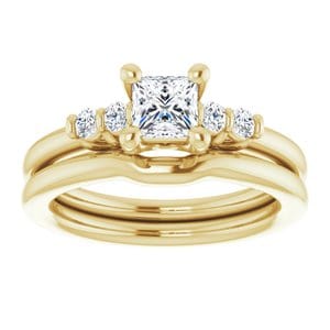 Rings 14K Yellow  4.5 mm Square Engagement Ring Mounting