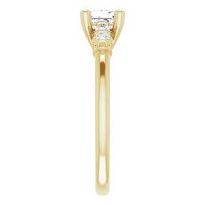 Rings 14K Yellow  4.5 mm Square Engagement Ring Mounting