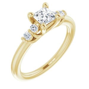 Rings 14K Yellow  4.5 mm Square Engagement Ring Mounting
