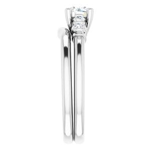 Rings 14K White  5.2 mm Round Engagement Ring Mounting