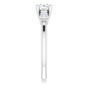 Rings 14K White  5.2 mm Round Engagement Ring Mounting