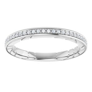 Rings 14K White Anniversary Band Mounting