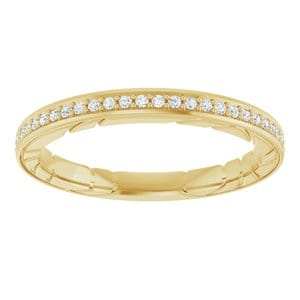 Rings 14K Yellow Anniversary Band Mounting