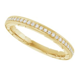 Rings 14K Yellow Anniversary Band Mounting