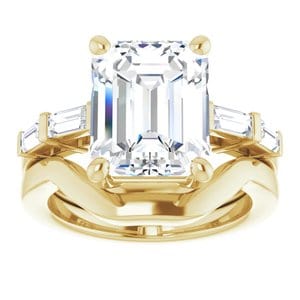 Rings 14K Yellow  11x9 mm Emerald Engagement Ring Mounting