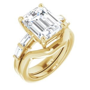 Rings 14K Yellow  11x9 mm Emerald Engagement Ring Mounting