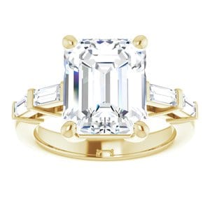 Rings 14K Yellow  11x9 mm Emerald Engagement Ring Mounting