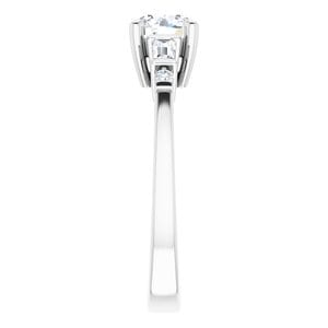 Rings Platinum  6 mm Round Engagement Ring Mounting