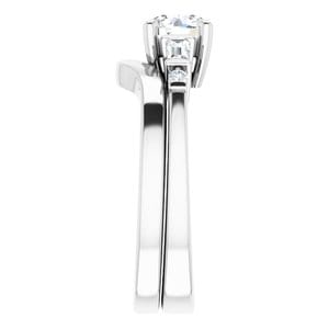 Rings Platinum  6 mm Round Engagement Ring Mounting