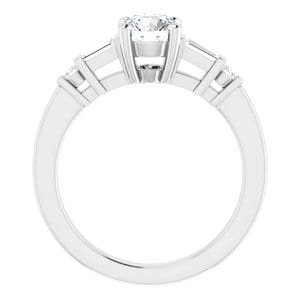 Rings Platinum  6 mm Round Engagement Ring Mounting