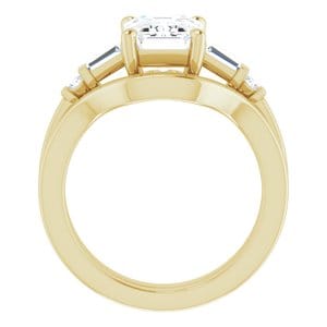 Rings 14K Yellow  9x7 mm Emerald Engagement Ring Mounting