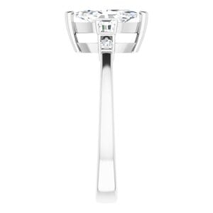 Rings 14K White  9x4.5 mm Marquise Engagement Ring Mounting