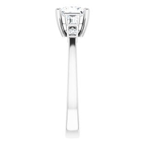 Sterling Silver  5 mm Square Engagement Ring Mounting