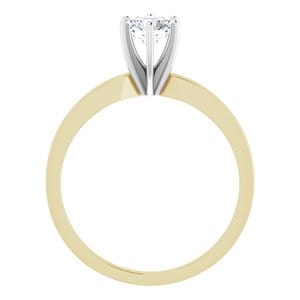 Rings 14K Yellow & White 5-5.3 mm Round 6-Prong Solitaire Engagement Ring Mounting
