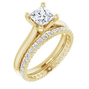Rings 14K Yellow 6.5 mm Square Engagement Ring Mounting