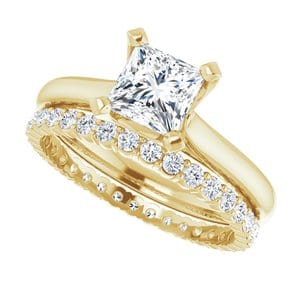 Rings 14K Yellow 6.5 mm Square Engagement Ring Mounting
