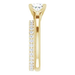 Rings 14K Yellow 6.5 mm Square Engagement Ring Mounting