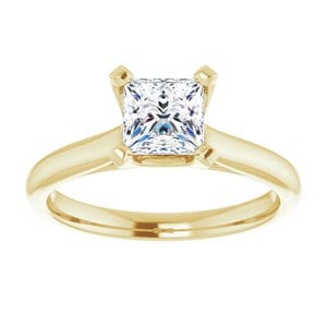 Rings 14K Yellow 6.5 mm Square Engagement Ring Mounting