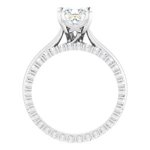 Rings 14K White 5.5 mm Square Engagement Ring Mounting