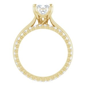 Rings 14K Yellow 6.5 mm Square Engagement Ring Mounting