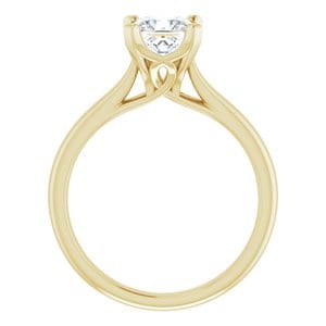 Rings 14K Yellow 6.5 mm Square Engagement Ring Mounting