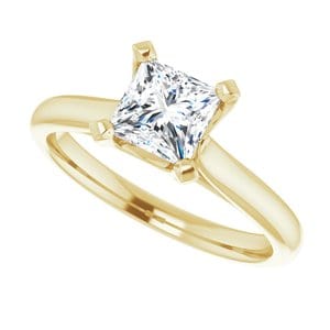 Rings 14K Yellow 6.5 mm Square Engagement Ring Mounting
