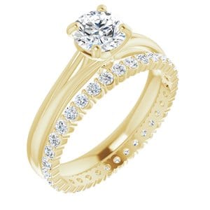 Rings 14K Yellow 5.8 mm Round Solitaire Engagement Ring Mounting