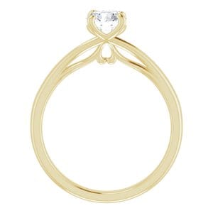 Rings 14K Yellow 5.8 mm Round Solitaire Engagement Ring Mounting