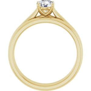 Rings 14K Yellow 5.2 mm Round Solitaire Engagement Ring Mounting