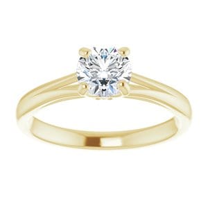 Rings 14K Yellow 5.8 mm Round Solitaire Engagement Ring Mounting