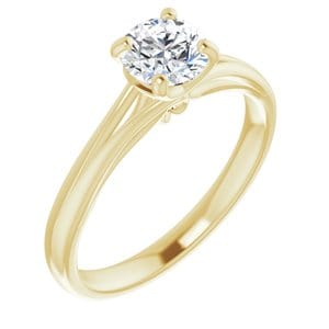 Rings 14K Yellow 5.8 mm Round Solitaire Engagement Ring Mounting