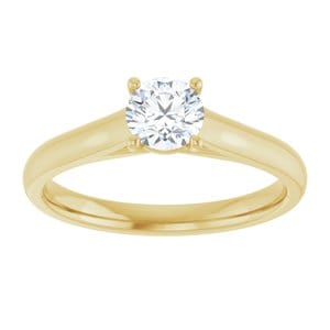 Rings 14K Yellow 5.2 mm Round Solitaire Engagement Ring Mounting