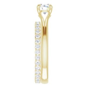 Rings 14K Yellow 5.8 mm Round Solitaire Engagement Ring Mounting