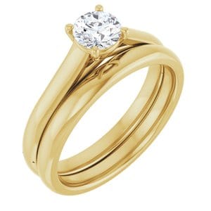 Rings 14K Yellow 5.2 mm Round Solitaire Engagement Ring Mounting