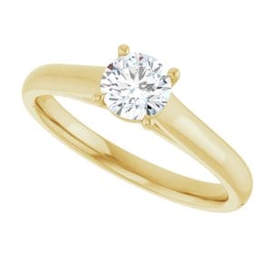 Rings 14K Yellow 5.2 mm Round Solitaire Engagement Ring Mounting