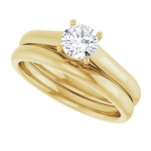 Rings 14K Yellow 5.2 mm Round Solitaire Engagement Ring Mounting