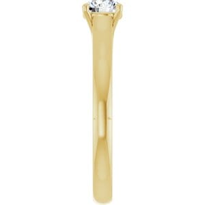 Rings 14K Yellow 5.2 mm Round Solitaire Engagement Ring Mounting