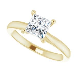 Rings 14K Yellow 5.8 mm Round Solitaire Engagement Ring Mounting