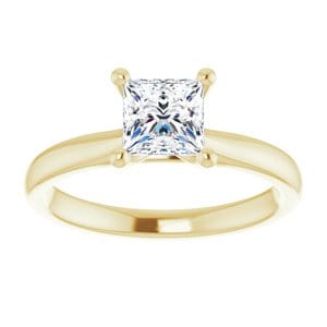 Rings 14K Yellow 5.8 mm Round Solitaire Engagement Ring Mounting