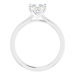 Rings 14K White 5.8 mm Round Solitaire Engagement Ring Mounting