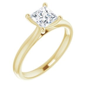 Rings 14K Yellow 5.8 mm Round Solitaire Engagement Ring Mounting