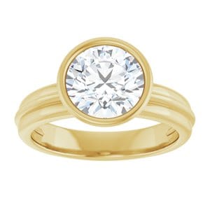 Rings 14K Yellow  8.2 mm Round Solitaire Engagement Ring Mounting
