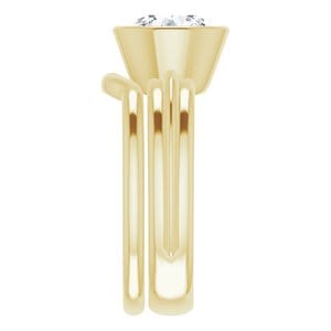 Rings 14K Yellow  8.2 mm Round Solitaire Engagement Ring Mounting