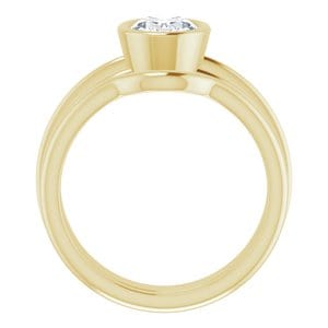 Rings 14K Yellow  8x6 mm Oval Solitaire Engagement Ring Mounting
